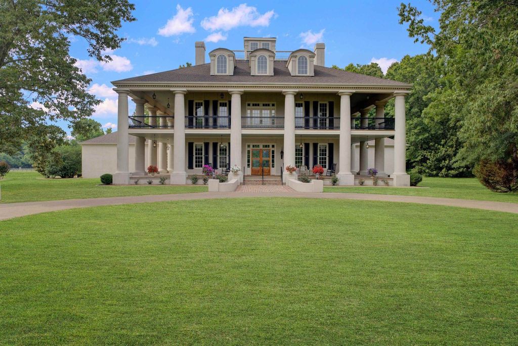 Exquisite Greek Revival Plantation in Jackson, Tennessee: Tranquil Outdoor Oasis Listed at $2.95M