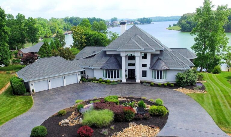 Luxurious Lakefront ‘Italian Villa’ Haven in Vonore, Tennessee: A Captivating Retreat Listed at $2.9M