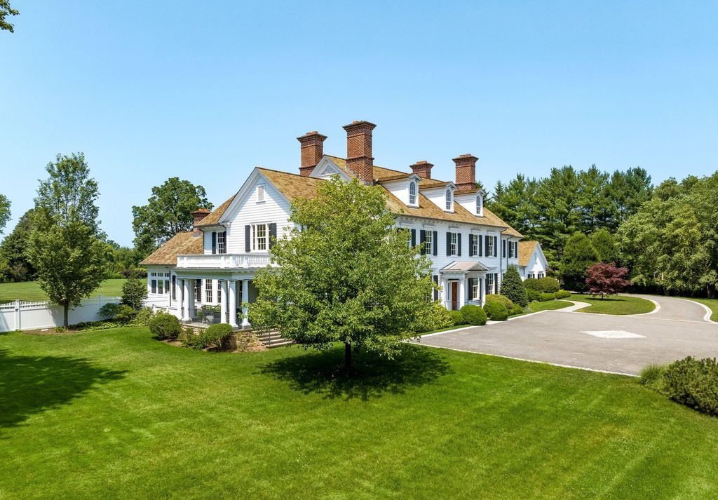 Magnificent Colonial House with Opulent Finishes and Elegant Architecture in Greenwich, Connecticut Listed at $9.75 Million
