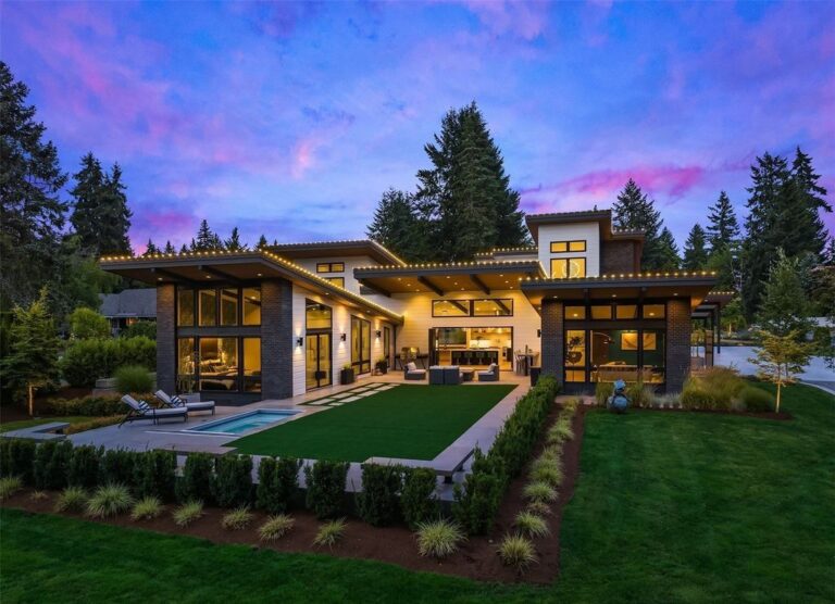 Mid-Century Inspired Marvel with Architectural and Dramatic Artistic Edge in Woodinville, Washington Listed for $3.799 Million