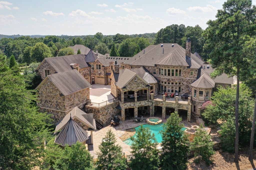 One-of-a-Kind Stone Estate in Braselton, Georgia: A True Opulent Gem Listed at $3.6 Million
