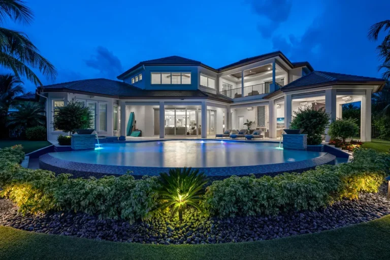 Magnificent Waterfront Estate Home in Miromar Lakes with A Seamless Blend of Luxury and Elegance for $6,999,000
