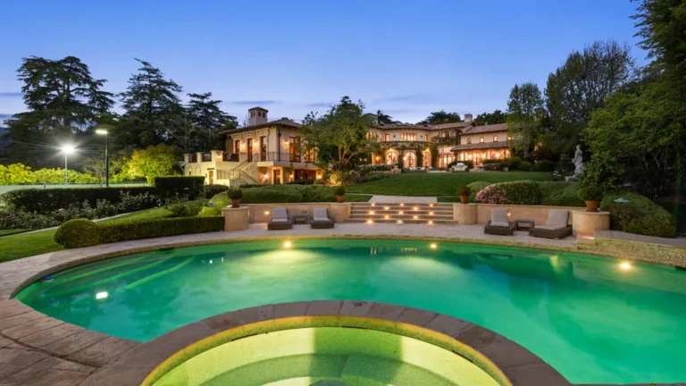 Grand Mediterranean Villa with Private Tennis Court in Pacific Palisades, California for $44,000,000