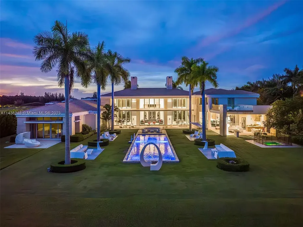 16720 Stratford Court Home in Southwest Ranches, Florida. Step into the realm of modern luxury with this extraordinary 2017-built residence. Encompassing over 13,600 sq ft of living space on a sprawling 2.4-acre lot, this architectural masterpiece features 6 bedrooms, resort-style amenities including a pool and theater, and the possibility of an adjoining 2.4-acre lot.