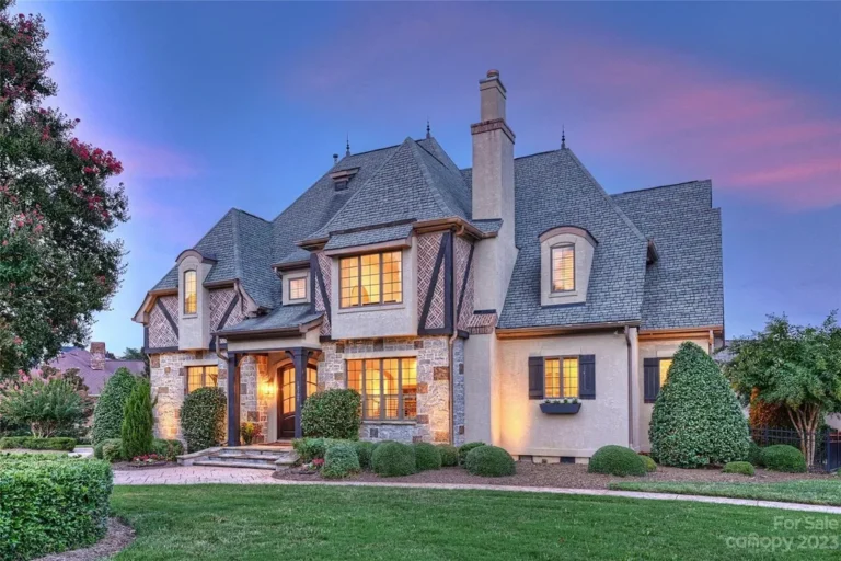 Timeless Elegance Meets Modern Comfort: French-Tudor Estate in Cornelius, North Carolina Asks for $2,175,000