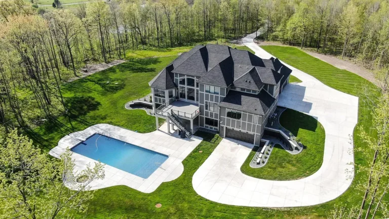 Exquisite Luxury Custom Home on a Private 10-Acre Lot in West Bend, Wisconsin