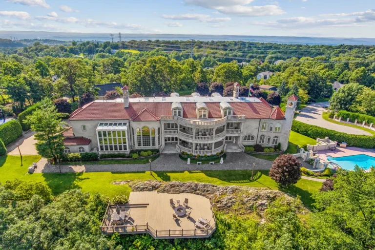 Magnificent French Chateau with Panoramic NYC Skyline Views in New Jersey for Sale at $7,200,000