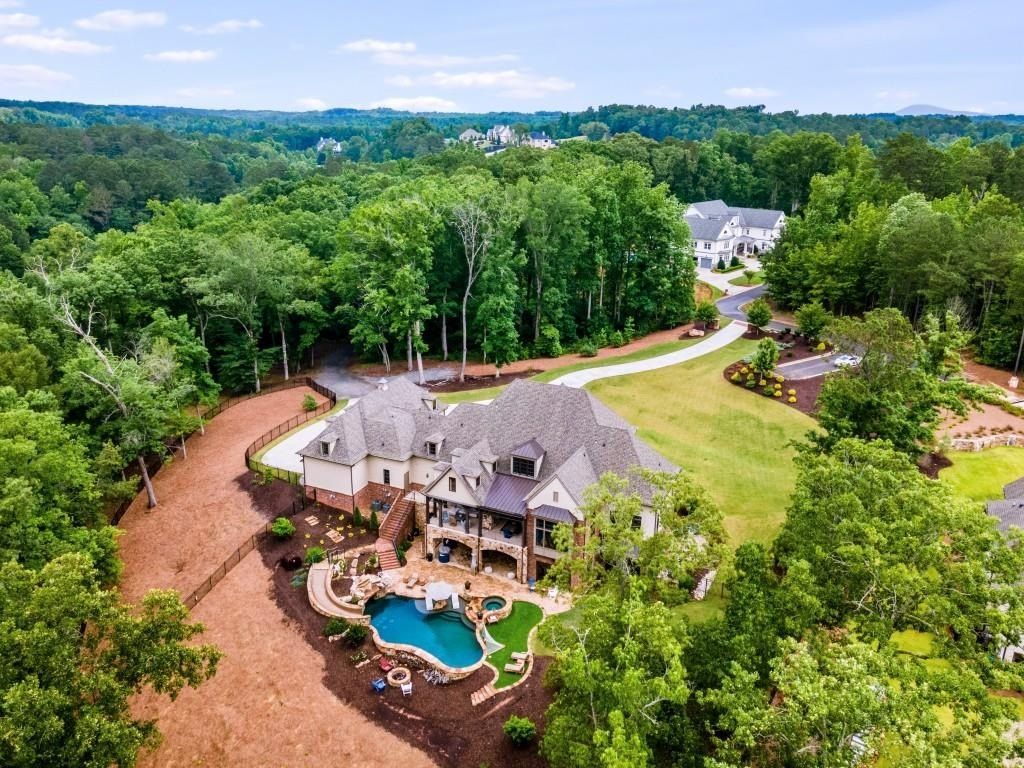 Elegant and Private Luxury Home with Meticulous Landscaping in Milton, Georgia Listed at $3.65 Million