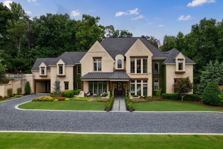 French Country Estate Seamlessly Integrates Style, Privacy, and Flexibility in Johns Creek, Georgia