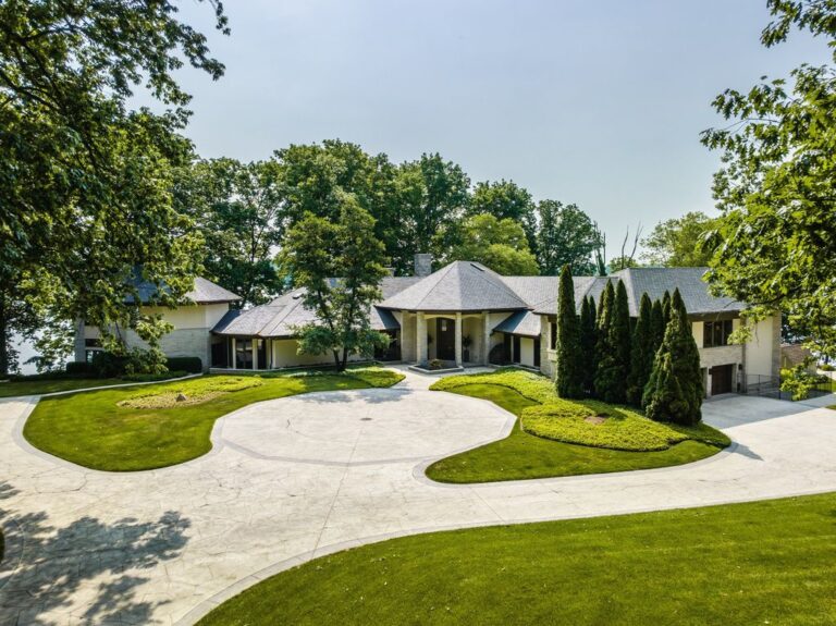 Gated Estate on 5.5 Acres with Captivating Water Views in Indianapolis, Indiana Listing for $6,000,000