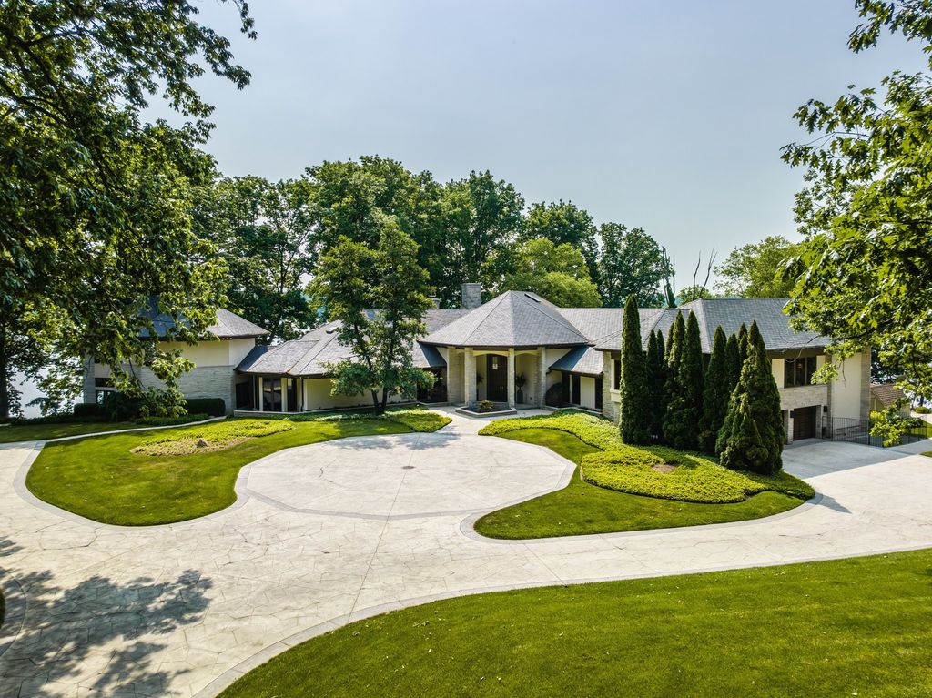 Gated Estate on 5.5 Acres with Captivating Water Views in Indianapolis, Indiana Listing for $7 Million