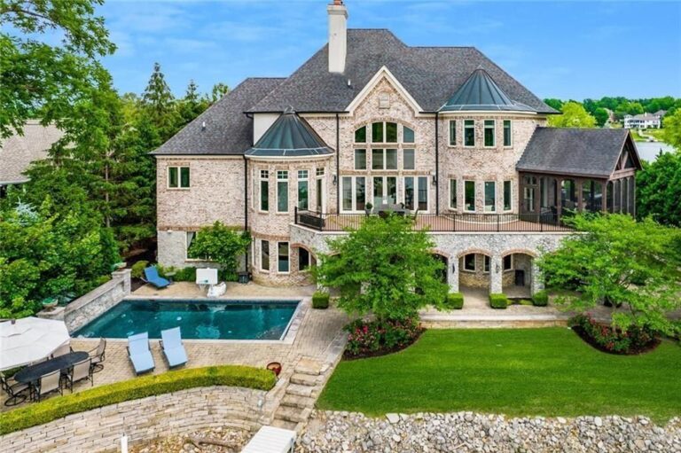 Impeccable Waterfront Estate with Mesmerizing 360-Degree Views in McCordsville, Indiana Listed at $2.7 Million