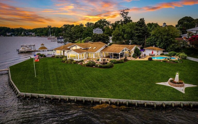 Severn River Landmark: $3.75 Million Entertainer’s Paradise in Crownsville, Maryland Waterfront Estate