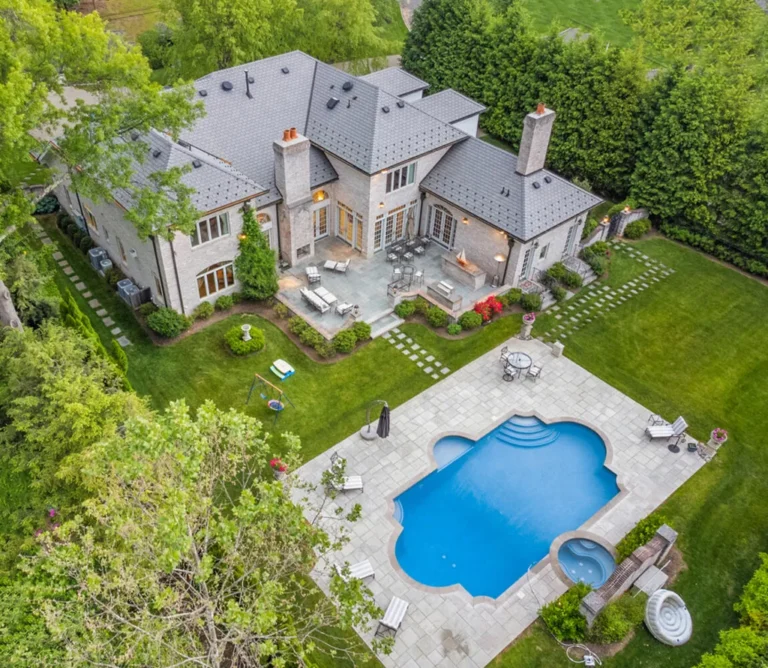Elegant French Manor with Saltwater Pool and Luxurious Amenities in New Jersey Asking for $3,688,000