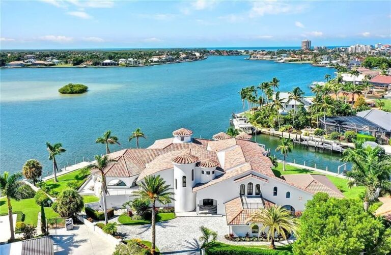 $11.5 Million Luxury Retreat on a Rare 0.78 Acre Tip-lot in Marco Island
