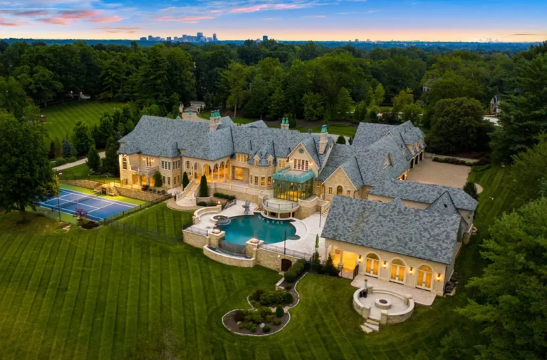French-Inspired Mansion on 7.5 Acres of Natural Beauty in Saint Louis with over 27,000 SF of Magical Living Spaces