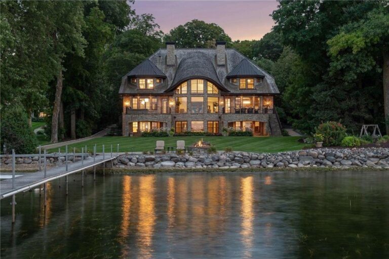Luxurious Lakeside Living in Minnesota: Gated Estate on Lake Minnetonka’s Shores for Sale at $8,995,000