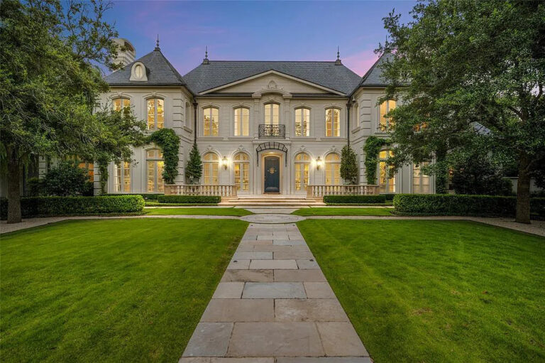 Recalling An French Château: This Elegant Home in Houston Offers 5 Beds, 11 Baths with Golf Course Views at $27M