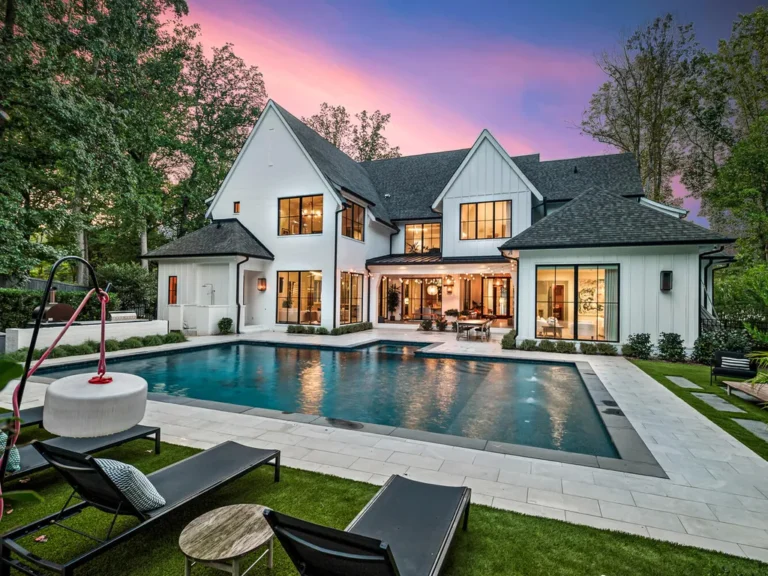 Exquisite Custom Home in North Carolina with Pool, Spa, and Bonus Rooms for $4,400,000