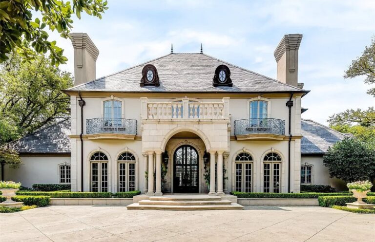 Majestic French Home in Dallas, Texas: A Masterpiece of Luxury Living – Offered at $7,950,000