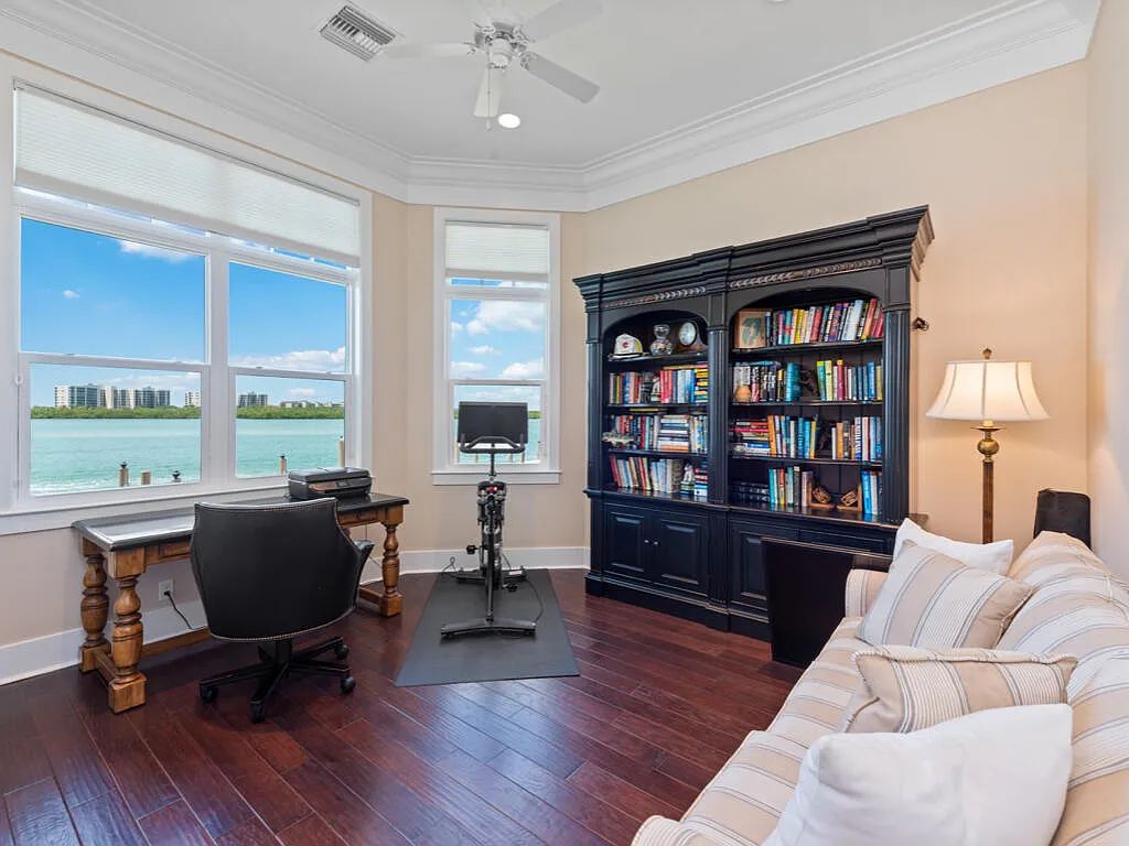 Nestled in prestigious Collier Bay on Marco Island, 960 Giralda Ct embodies coastal luxury living at its finest. With unobstructed bay views, this 2014-built, 4-bedroom, 5-bathroom home seamlessly combines opulence and coastal chic style.