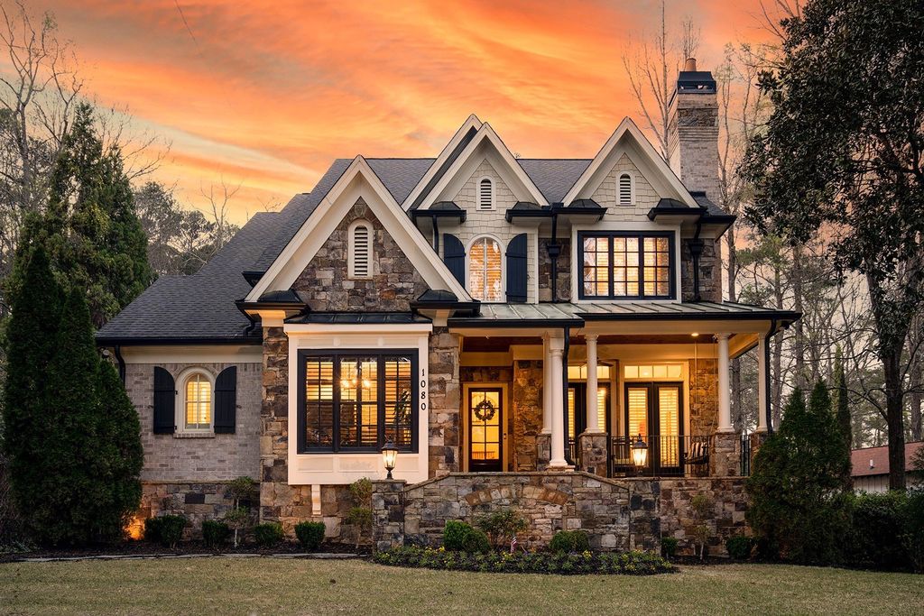 At $2.495 Million, Atlanta, Georgia Home Showcases a Timeless Blend of Stone, Brick, and Enchanting Shingled Gables