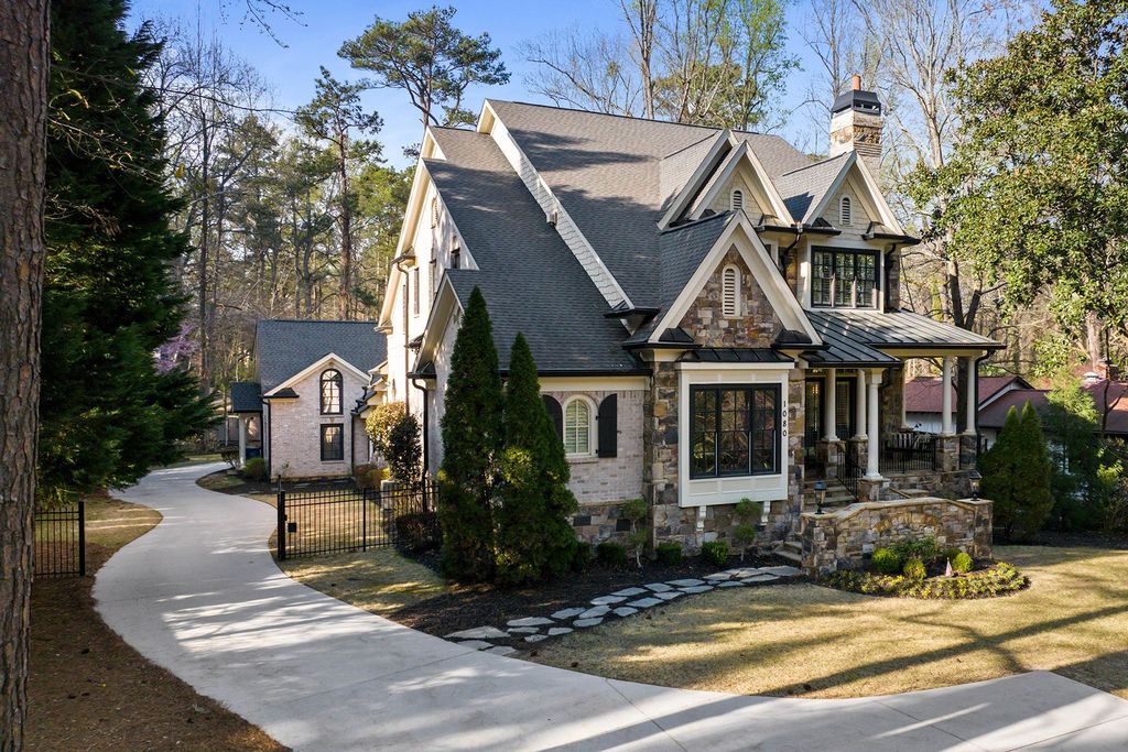 At $2.495 Million, Atlanta, Georgia Home Showcases a Timeless Blend of Stone, Brick, and Enchanting Shingled Gables