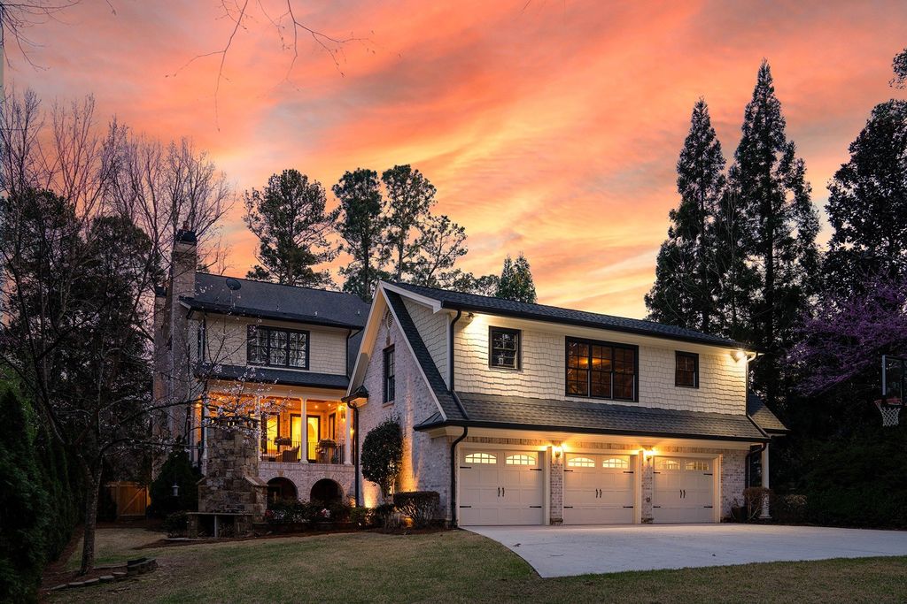 At $2.495 Million, Atlanta, Georgia Home Showcases a Timeless Blend of Stone, Brick, and Enchanting Shingled Gables