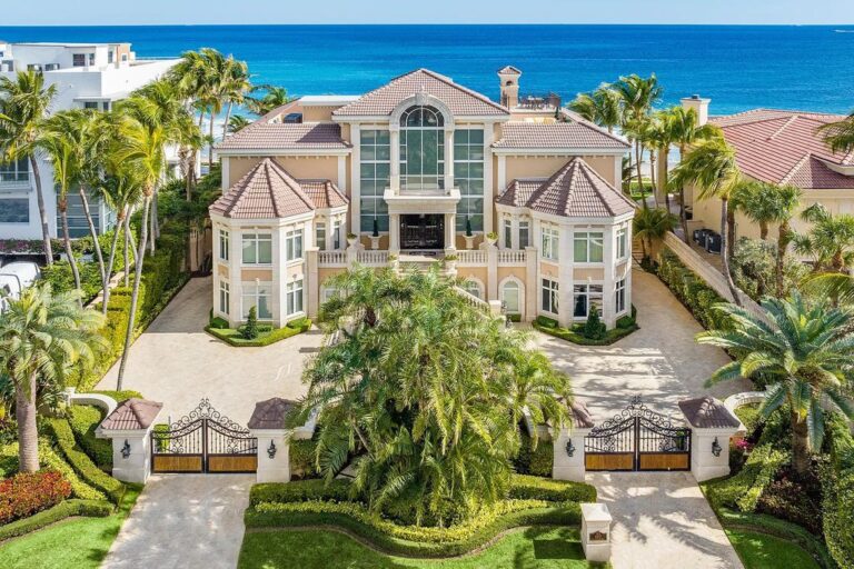 Discover Oceanfront Elegance in $21.5 Million Oasis in Highland Beach, Florida