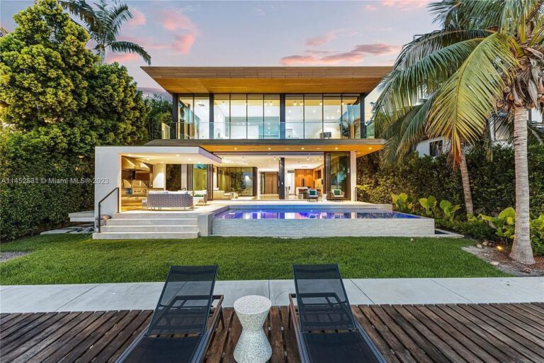 Enjoy Sunset Bliss and Miami Skyline Views in Luxurious Miami Beach Waterfront Estate at $26.5 Million