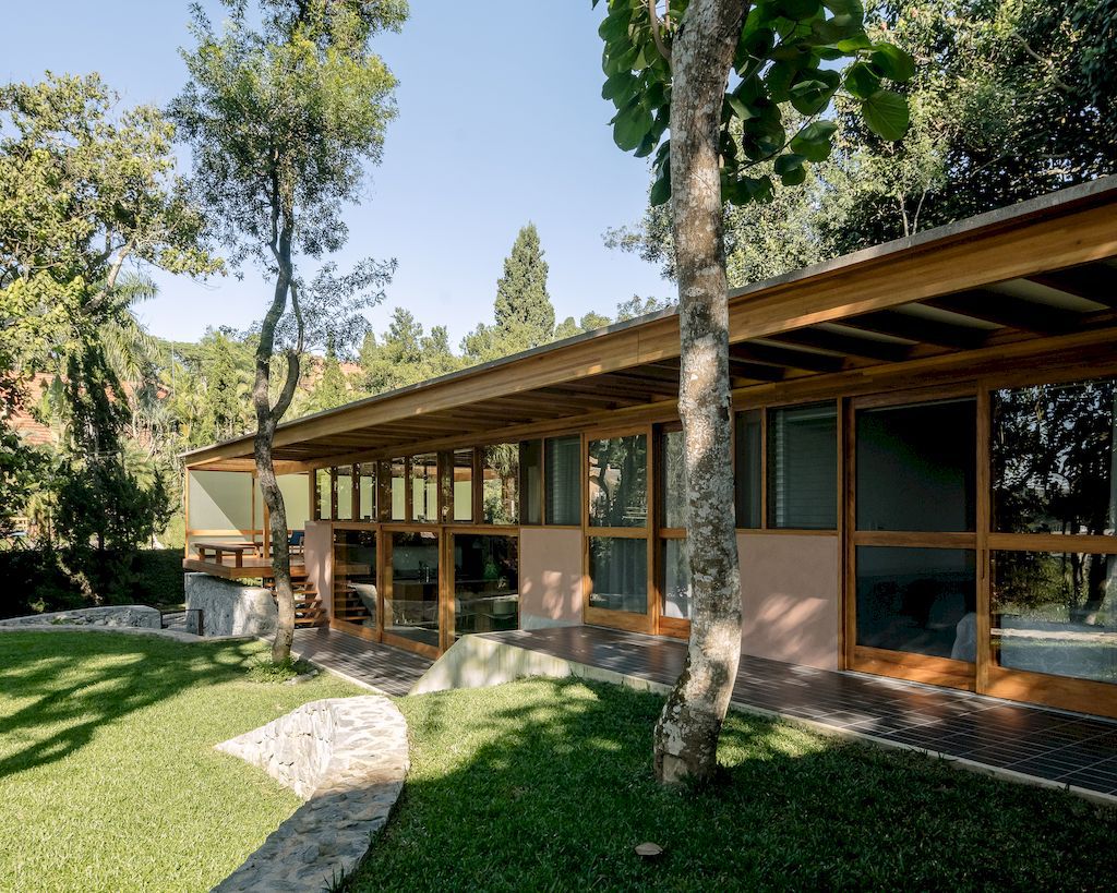 House of the Circular Terraces, nestled in tranquil valley by Denis Joelsons