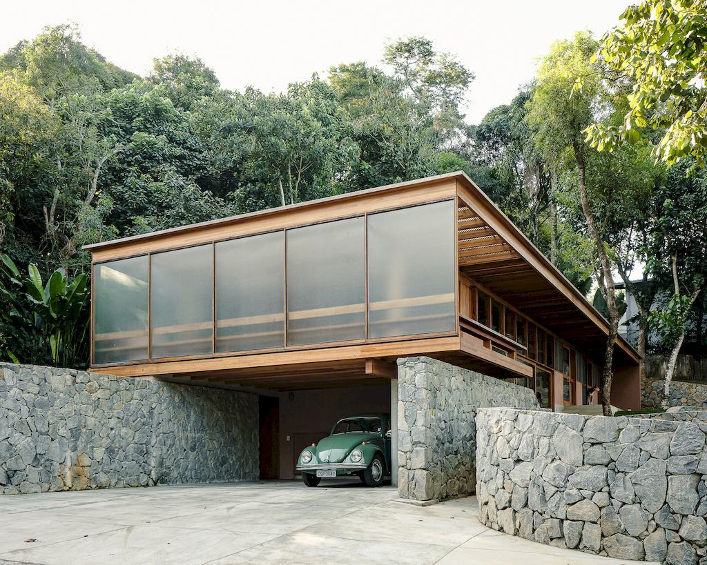 House of the Circular Terraces, nestled in tranquil valley by Denis Joelsons