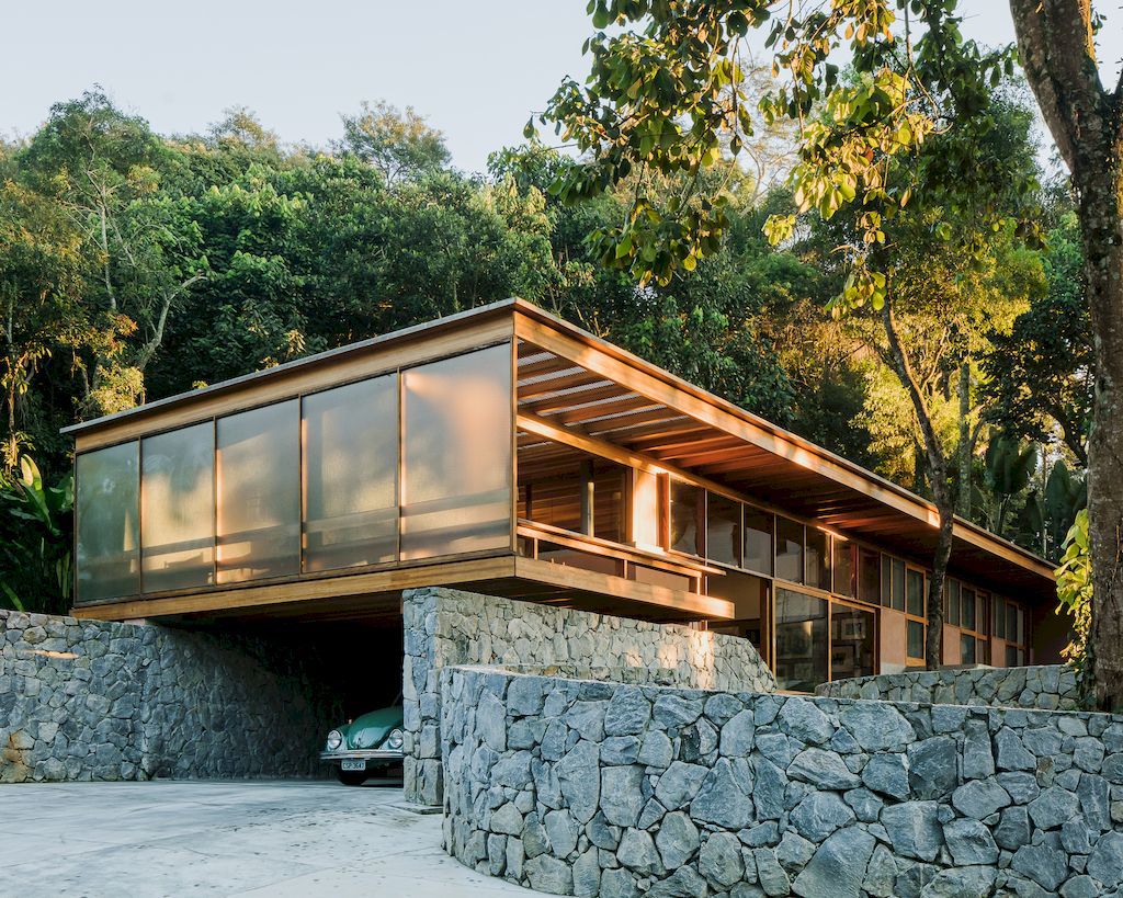 House of the Circular Terraces, nestled in tranquil valley by Denis Joelsons