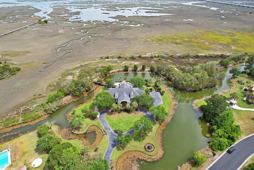 Island Oasis: Unique $3.5 Million Residence with Marsh Views in Mt Pleasant, South Carolina