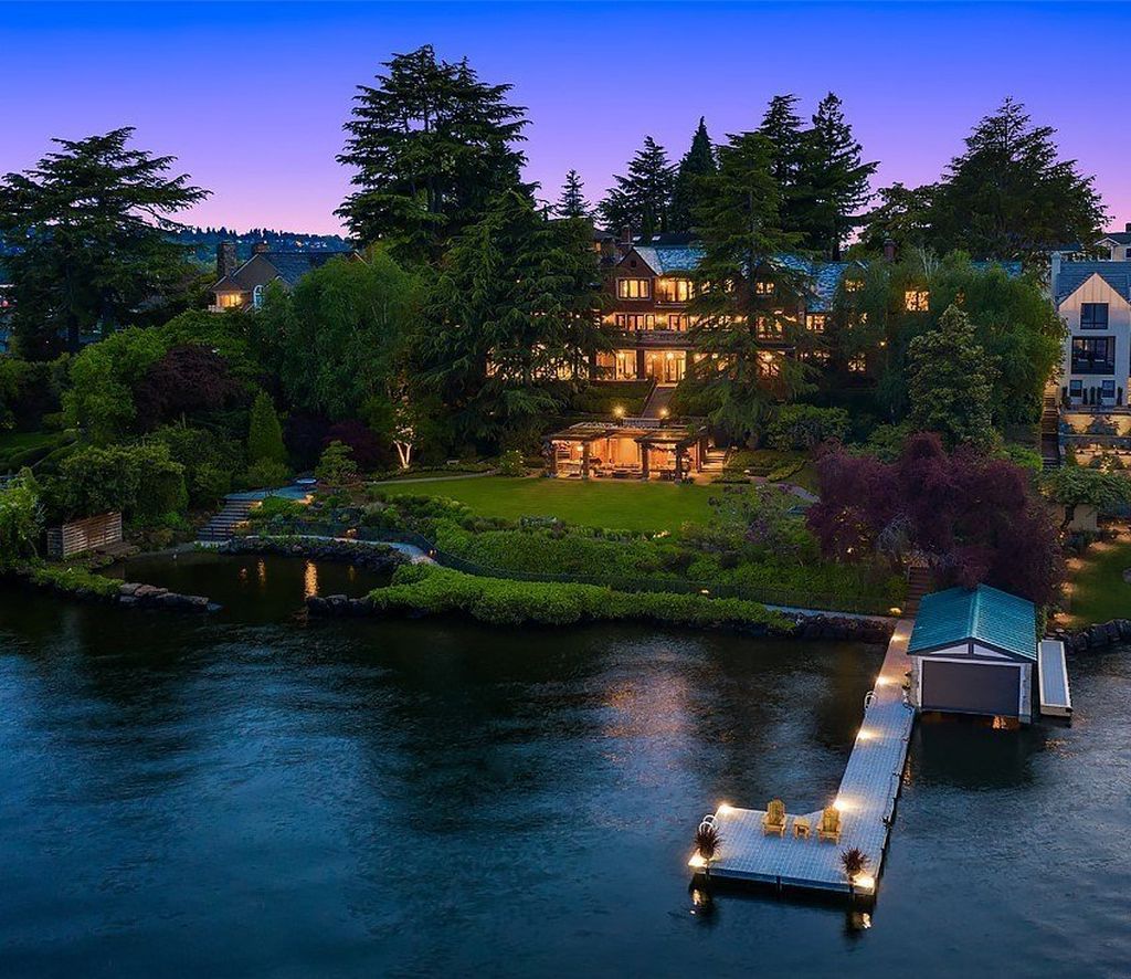 Seattle's Great Estate: A $26.5 Million Lakeside Retreat with Cascades Views