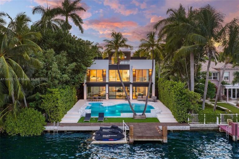Secluded Waterfront Paradise: $18.5 Million Venetian Islands Gem with Private Rooftop Retreat in Miami Beach