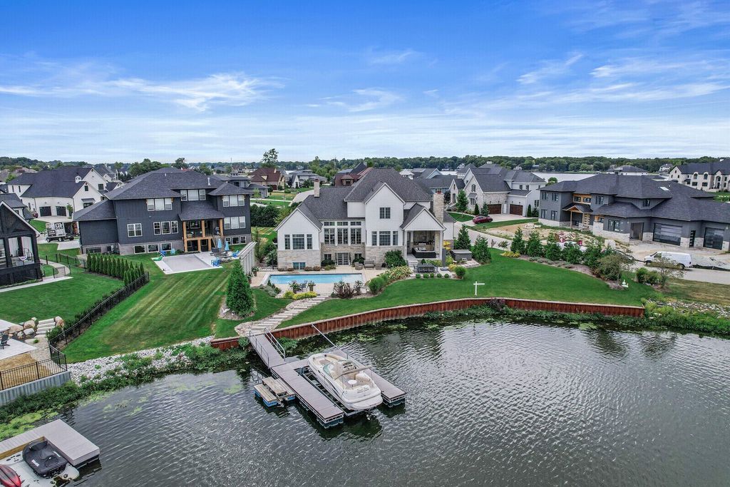 Waterfront Home with Impressive Thoughtful Layout in McCordsville, Indiana for $2.295 Million