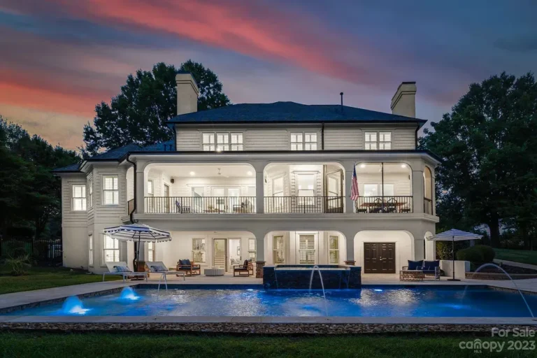 Elegant Waterfront Oasis in North Carolina with Pool, Private Beach, and Boat Slip for Sale at $3,495,000