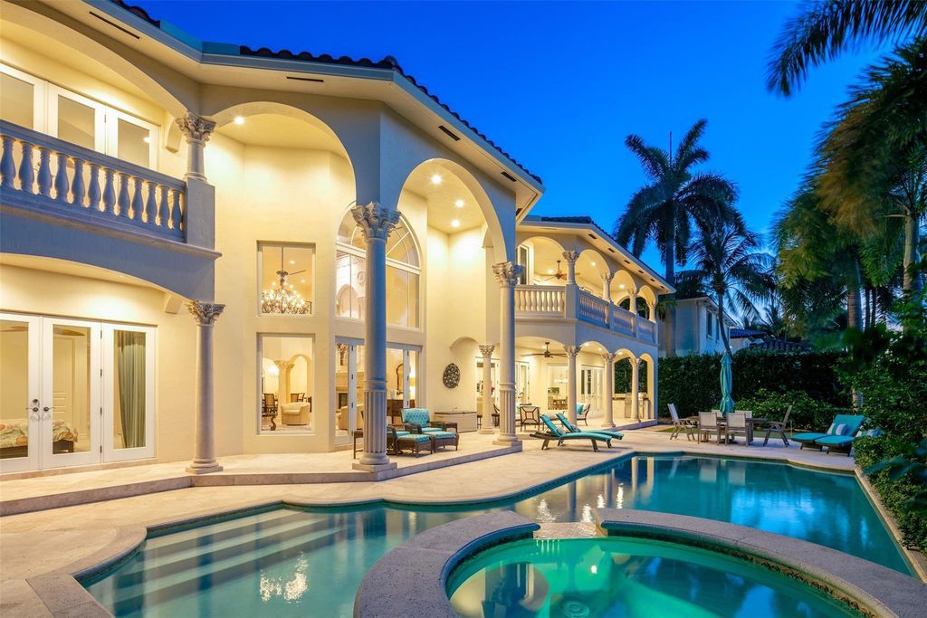 Discover the epitome of waterfront luxury living at 2521 Mercedes Dr, Fort Lauderdale, FL. Nestled in the prestigious Harbor Beach gated community, this 7-bed, 8-bath estate boasts 7,484 square feet of exquisite design.