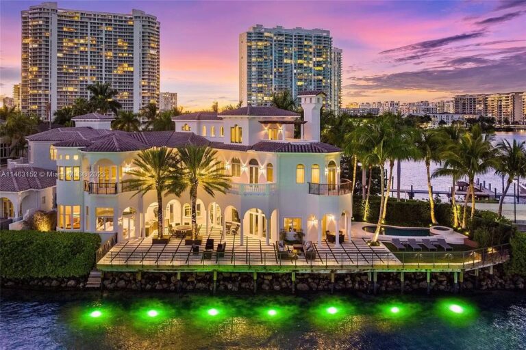 Aventura’s $18.5 Million Island Estates Tri-Level Estate, Offering Luxury Living at Its Finest