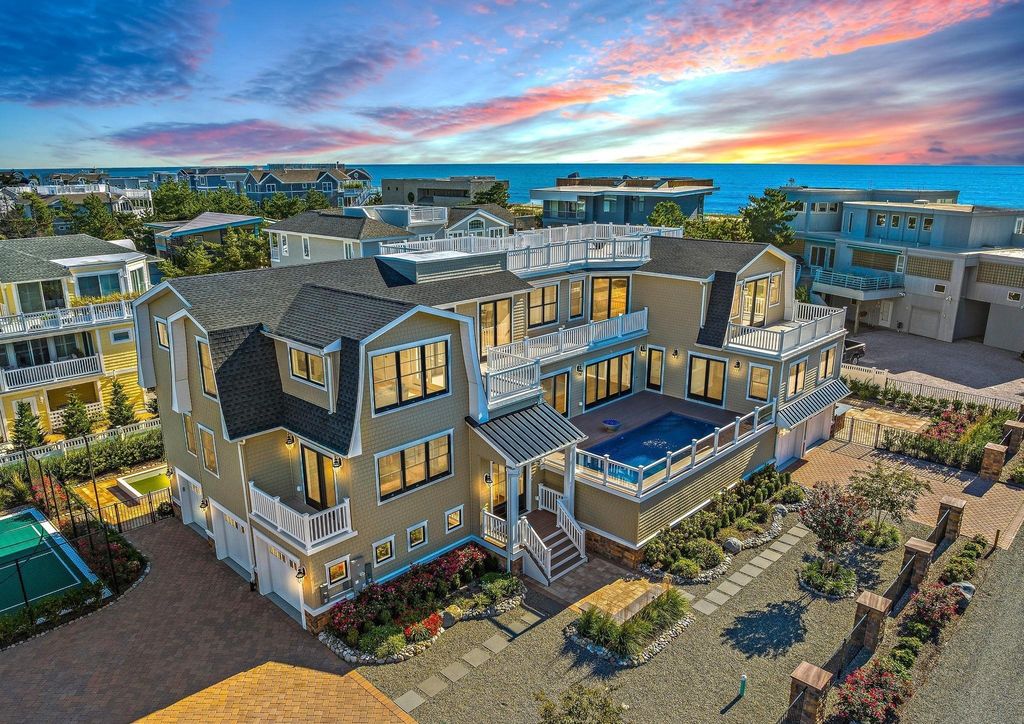 Beachfront Home in Long Beach Township, New Jersey Listed at $6.595 Million for Large Families and Entertainers