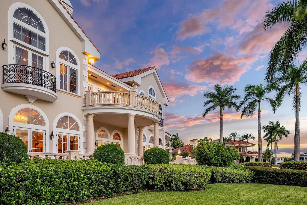 Discover Villa Bellevue, an extraordinary 8-bedroom, 10-bathroom waterfront estate in Boca Raton's esteemed Lake Rogers Isle. This European-inspired masterpiece, spanning 12,340 square feet of living space and situated on a 0.74-acre lot, exudes timeless elegance with its soaring ceilings, robust concrete construction, and 369 feet of deep-water intracoastal and protected canal frontage.