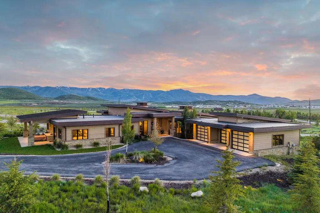 2481 Prairie Schooner Trail LOT 16 Home in Park City, Utah. Discover this exquisite Scandinavian custom-built "green home" in Promontory, offering easy access, stunning views, and a golf membership. With a thoughtfully designed interior and turnkey furnishings, this multi-generational family estate provides an ideal setting for an active lifestyle.