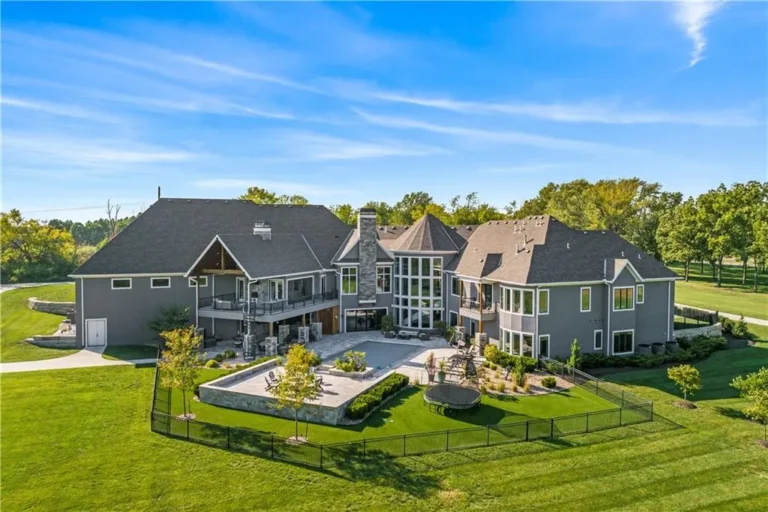Stately 14,000 SF Luxury Estate on 22+ Secluded Acres in Blue Valley School District for $5,990,000