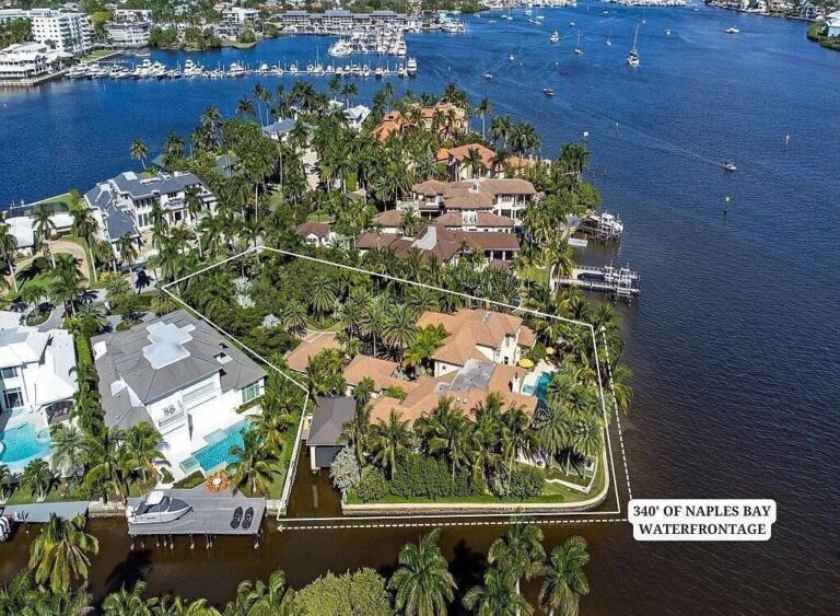 Discover the Exquisite $29.5 Million Bayfront Estate with 340′ Waterfrontage in Naples
