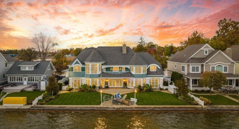 Experience the Magic of Lake Wawasee: Luxury Residence in Syracuse, Indiana for $3.2 Million