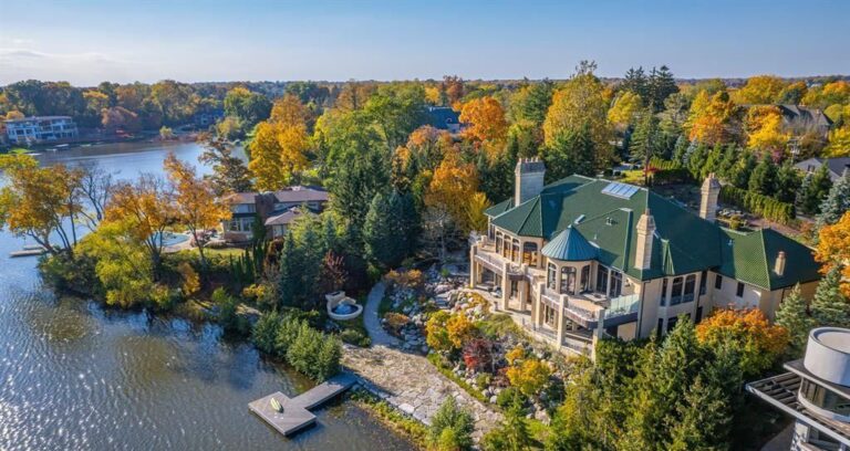 Opulent Residence on Island Lake, Bloomfield Hills, Michigan Offered at $6.995 Million