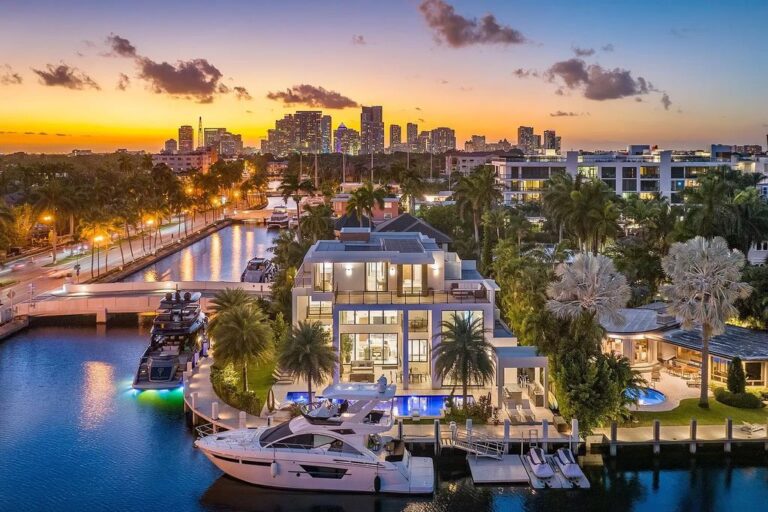 A $11 Million Three-Story Estate, Boasting Contemporary Opulence and Yachting Amenities, in Fort Lauderdale
