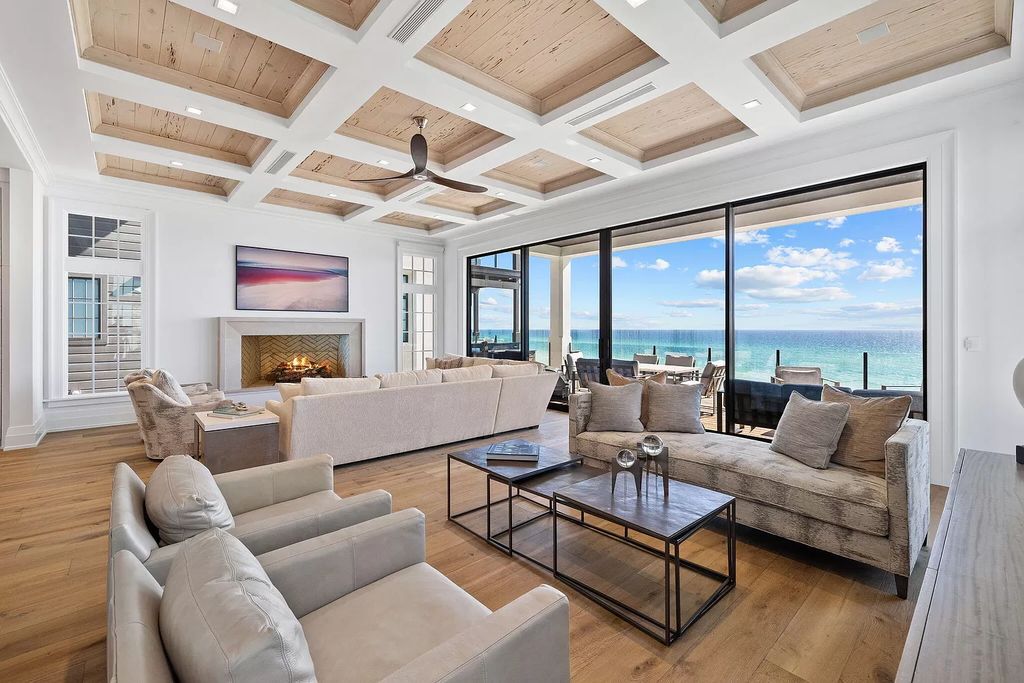 Discover the epitome of Gulf-front luxury living at 3504 E Co Highway 30A, a stunning new construction in Seagrove Beach along scenic County Highway 30A. Crafted by esteemed architects Archiscapes & Cronk Duch, this magnificent residence boasts 9 full bedroom suites, 10 baths, and over 8,200 square feet of meticulously designed living space across three levels.