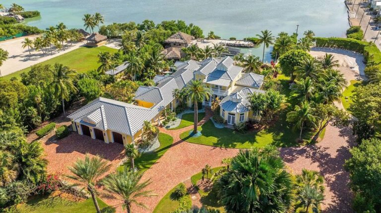 Luxe $21 Million Oceanfront Estate with Caribbean Charms and Private Hangar in Marathon, Florida’s Exclusive Haven